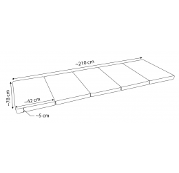 Sulankstomas gimnastikos kilimėlis 210x78cm.
