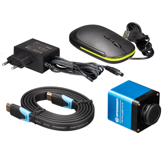 BRESSER Zoom Optics DST-0745 su MikroCam MINI Full HD HDMI kamera ir MINI HDMI Full HD ekranu (13,3 colio)