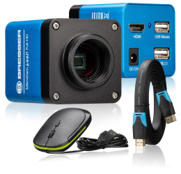 BRESSER Zoom Optics DST-0745 su MikroCam MINI Full HD HDMI kamera ir MINI HDMI Full HD ekranu (13,3 colio)