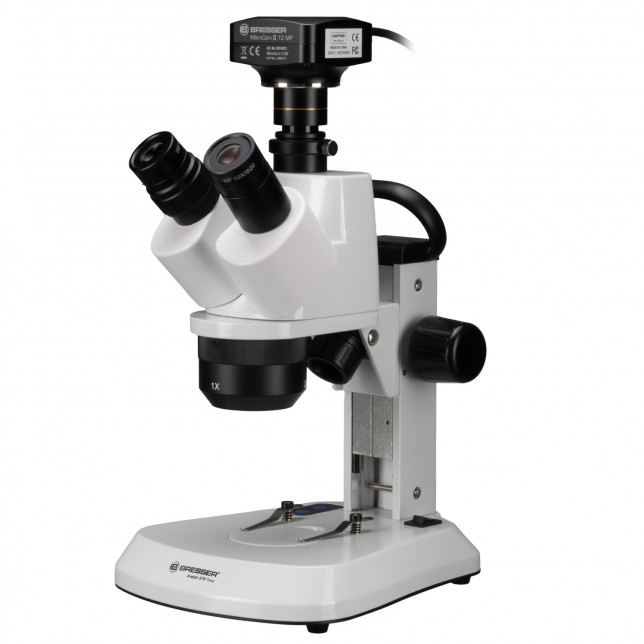 BRESSER stereo trinokulinis mikroskopas „Analyth STR 10x-40x“ su „MikroCam SF 5.0 MP“ kamera