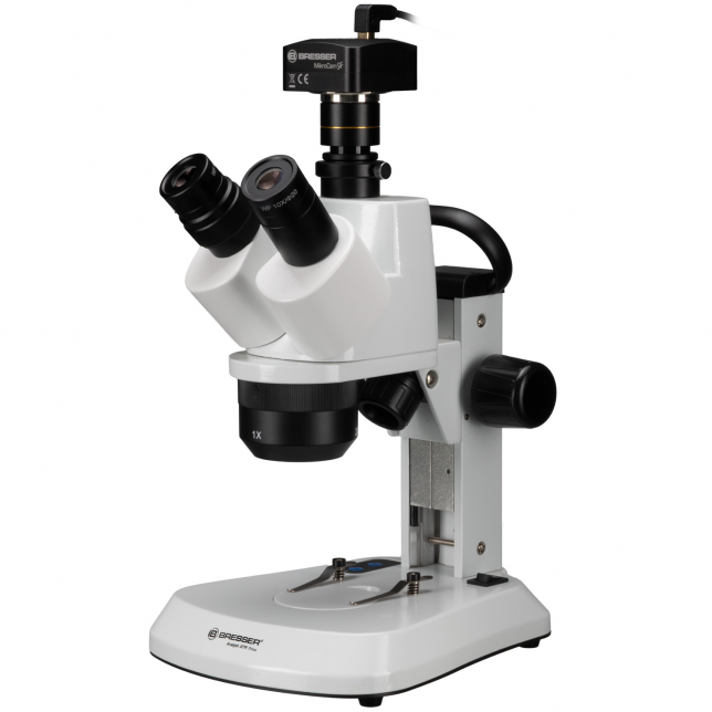 BRESSER stereo trinokulinis mikroskopas „Analyth STR 10x-40x“ su „MikroCam SP 5.0“ kamera