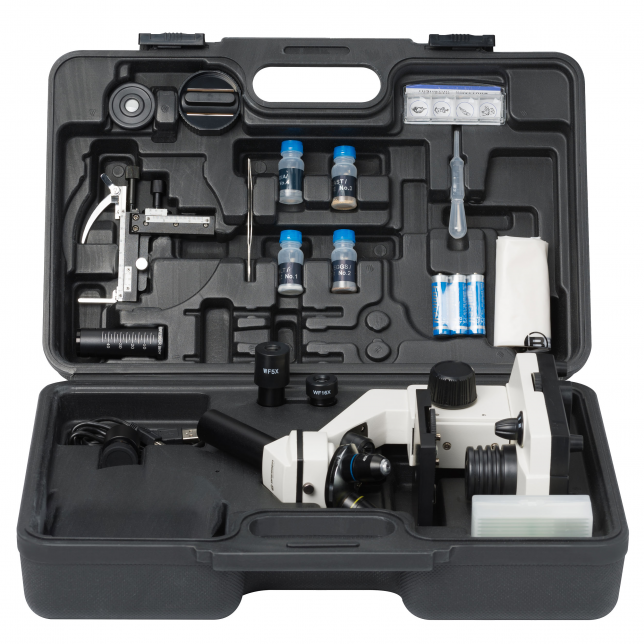 BRESSER Biolux NV 20x-1280x mikroskopas su HD USB kamera