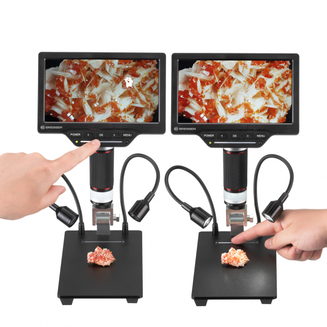 BRESSER WiFi 1080P skaitmeninis mikroskopas 2L su LCD ekranu
