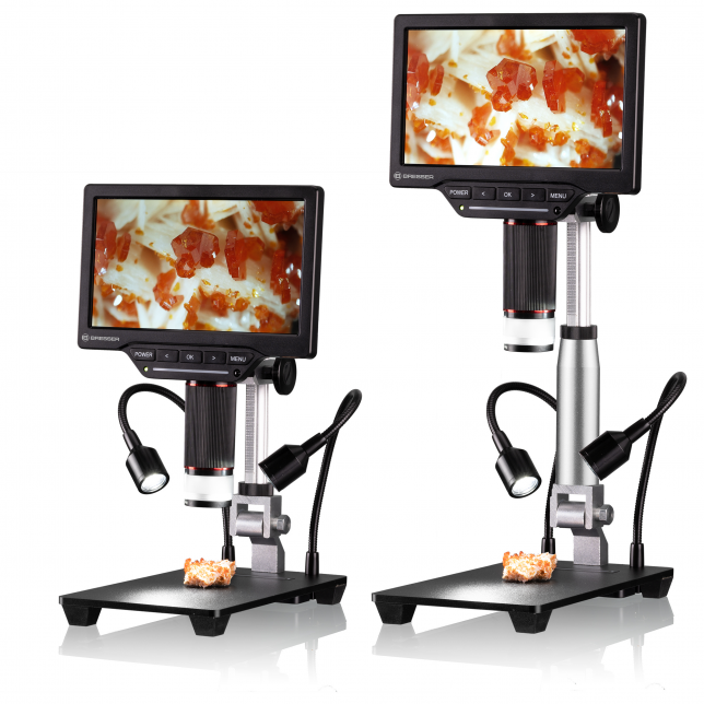 BRESSER WiFi 1080P skaitmeninis mikroskopas 2L su LCD ekranu