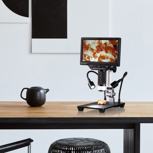 BRESSER WiFi 1080P skaitmeninis mikroskopas 2L su LCD ekranu