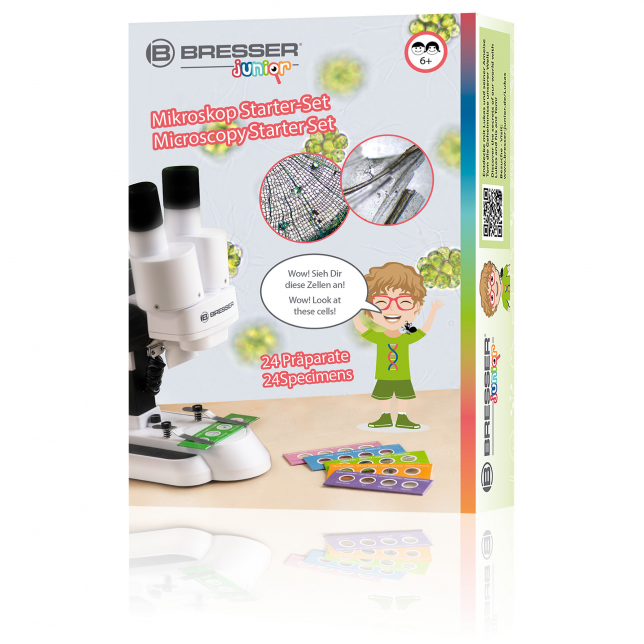 BRESSER JUNIOR eksperimentinis mikroskopijos pradinis rinkinys