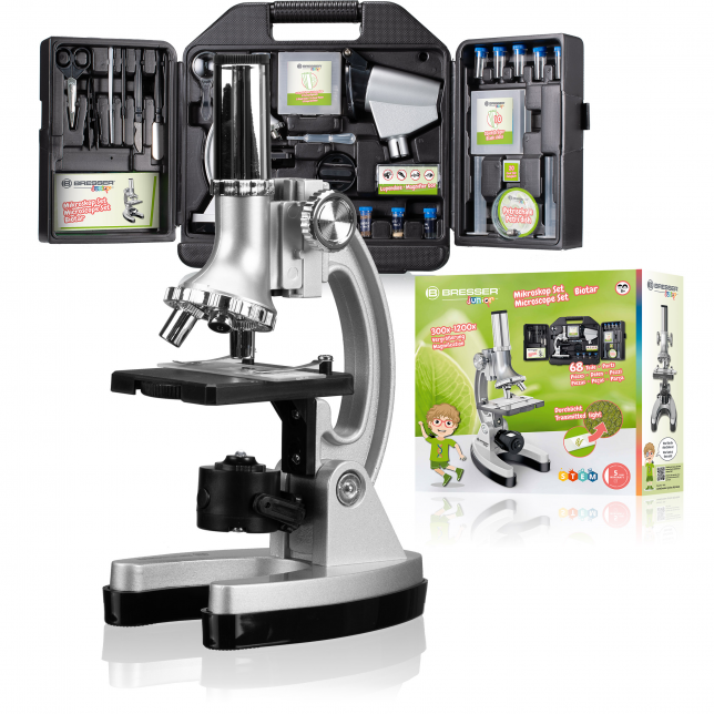 BRESSER JUNIOR Biotar DLX 300x-1200x mikroskopas su dėklu