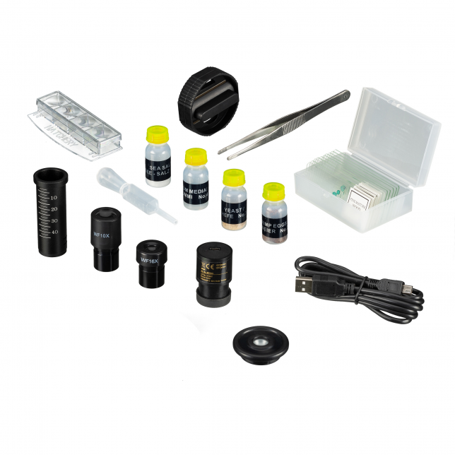 NATIONAL GEOGRAPHIC mikroskopų rinkinys 40x-1024x USB (įskaitant dėklą ir USB okuliarą)