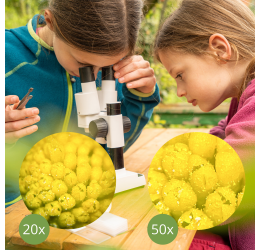 BRESSER JUNIOR kritimo ir pralaidumo mikroskopas 50x