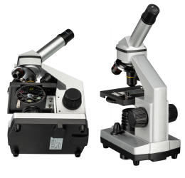 BRESSER JUNIOR Biolux CA 40x-1024x mikroskopas su išmaniojo telefono laikikliu