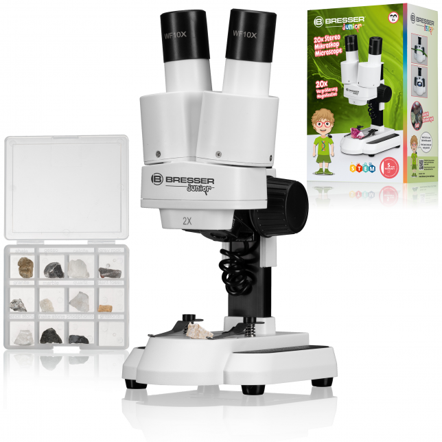 BRESSER JUNIOR 20x stereo mikroskopas