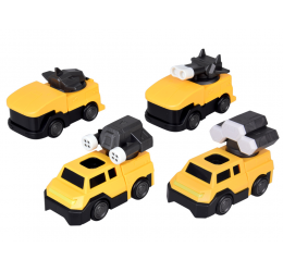 Transformuojamas robotas „MAGNET MECHA“ geltonas
