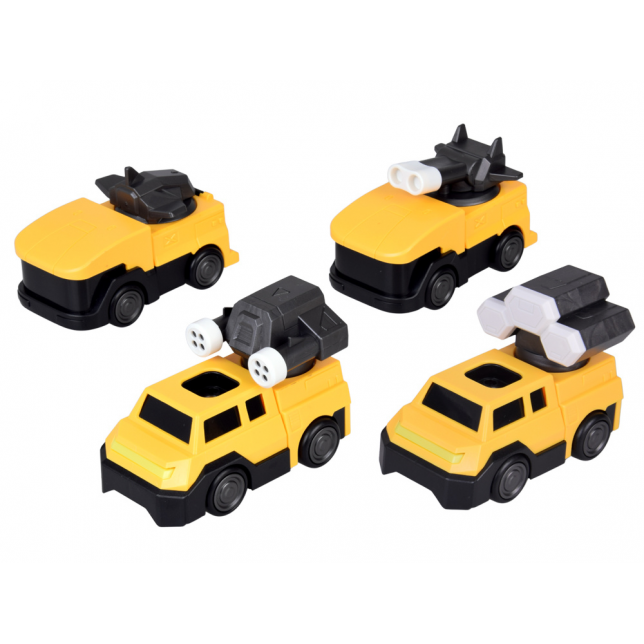 Transformuojamas robotas „MAGNET MECHA“ geltonas