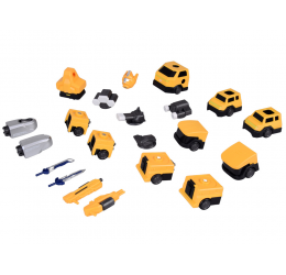 Transformuojamas robotas „MAGNET MECHA“ geltonas