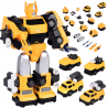 Transformuojamas robotas „MAGNET MECHA“ geltonas