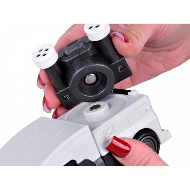 Transformuojamas robotas „MAGNET MECHA“ geltonas