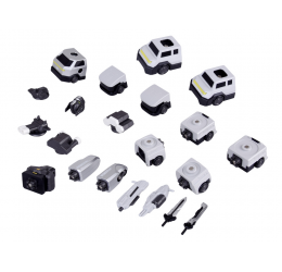 Transformuojamas robotas „MAGNET MECHA“ geltonas