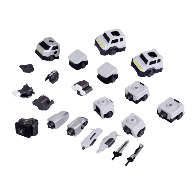 Transformuojamas robotas „MAGNET MECHA“ geltonas