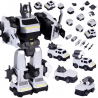 Transformuojamas robotas „MAGNET MECHA“ geltonas