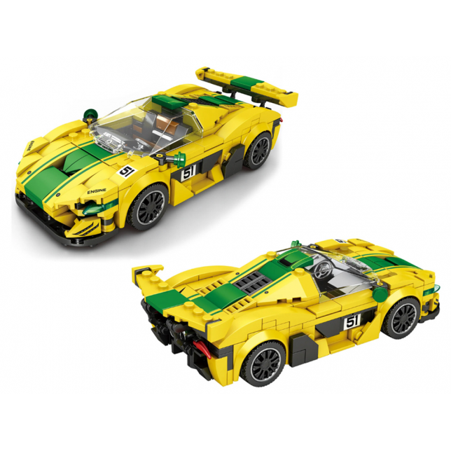 Konstruktorius - sportinis geltonas automobilis (319 det.)