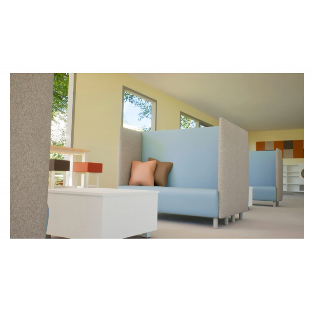 Betzold garsui nepralaidi sofa „SilentSeat“