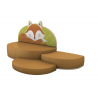 Betzold vaikiška sofa-lova „Fox“ su kilimėliu