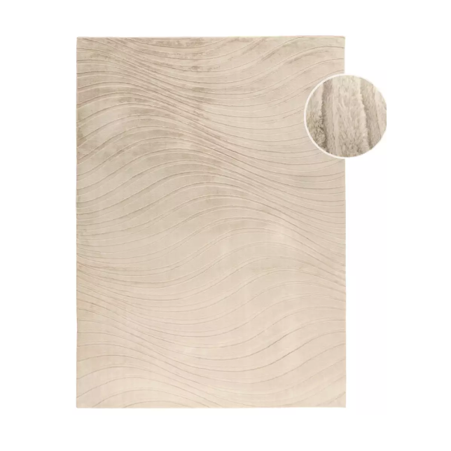 Kilimas ''Wave'' įvairių dydžių, ivory