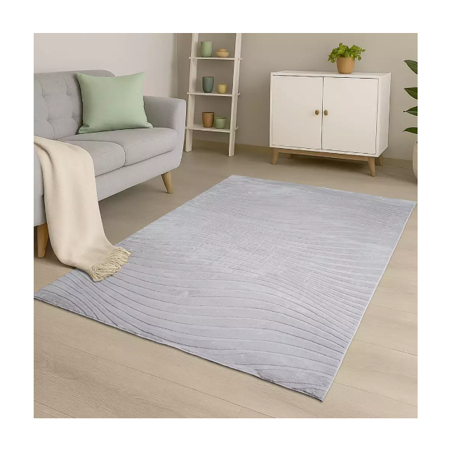 Kilimas ''Teppich Waves'' įvairių dydžių, sidabrinės spalvos