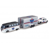 Licencijuoti metaliniai automobiliai 1:64 – Volkswagen Van “Samba” ir Volkswagen Beetle su priekaba