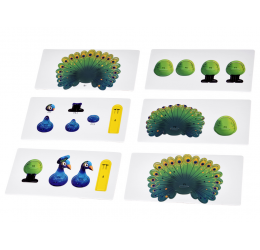 3D kartoninė dėlionė – spalvingas povas