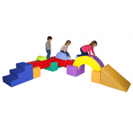 Įvairių formų minkštų blokų didelis rinkinys  355 x 205 x 80 cm, 11d.
