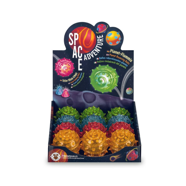 Space Adventure - šviečiantis atšokantis kamuoliukas 6.2cm.
