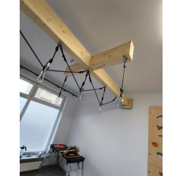 Medinė sija su skersiniu ir virvės stropu iki 6 m