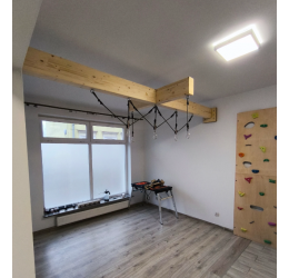 Medinė sija su skersiniu ir virvės stropu iki 6 m