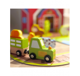 TOOKY TOY medinės fermos figūrėlės lagamine