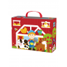 TOOKY TOY medinės fermos figūrėlės lagamine