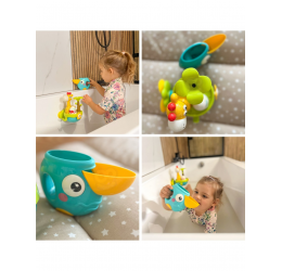 WOOPIE BABY Žirafos vonios žaislas su puodelio piltuvu