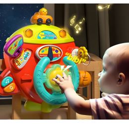 WOOPIE BABY interaktyvus lėktuvėlis su vairu, skirtas vežimėliui,18 mėn.+