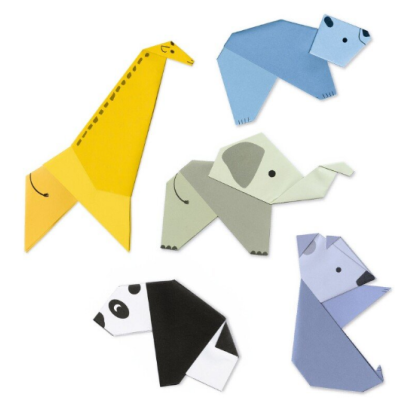 Origami kūrybinis rinkinys '' 3D Popieriniai Gyvūnai'' 4-7m.