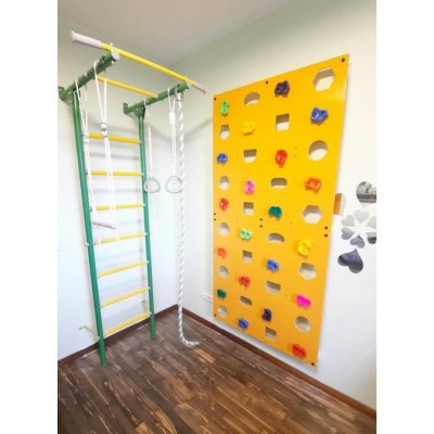 Sporto kompleksas Econom žalia-geltona, 220x41 cm.