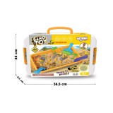 WOOPIE XXL komplektas-kinetinis smėlis 1,5 kg su transporto priemonėmis.