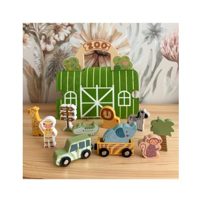 „TOOKY TOY“ nešiojamų žaislinių gyvūnėlių rinkinys „Mini Zoo“