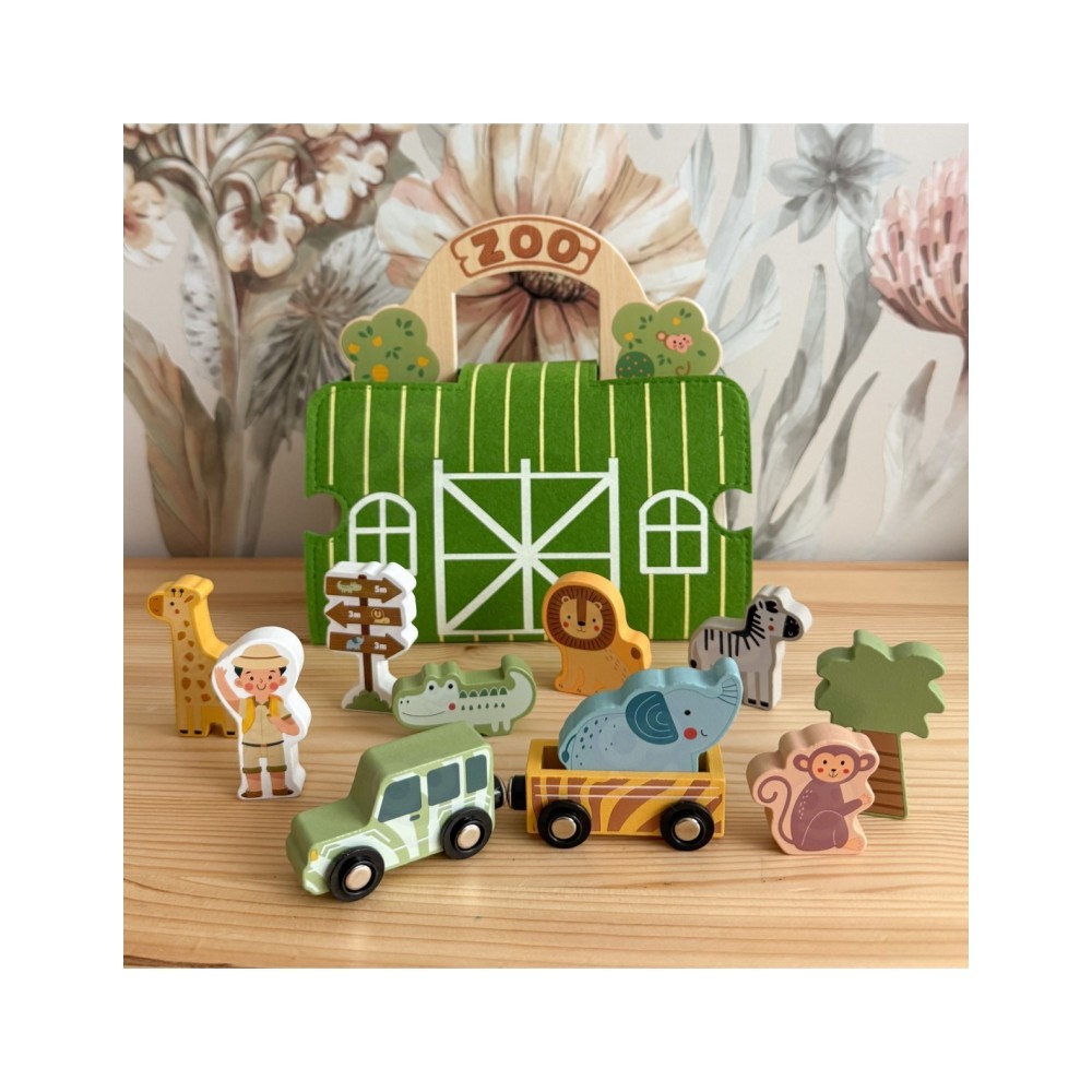 „TOOKY TOY“ nešiojamų žaislinių gyvūnėlių rinkinys „Mini Zoo“