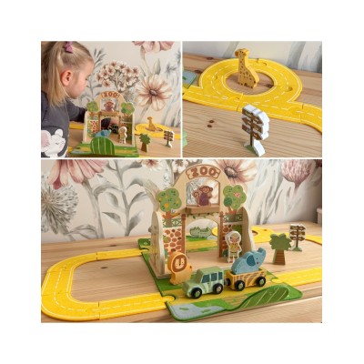 „TOOKY TOY“ nešiojamų žaislinių gyvūnėlių rinkinys „Mini Zoo“
