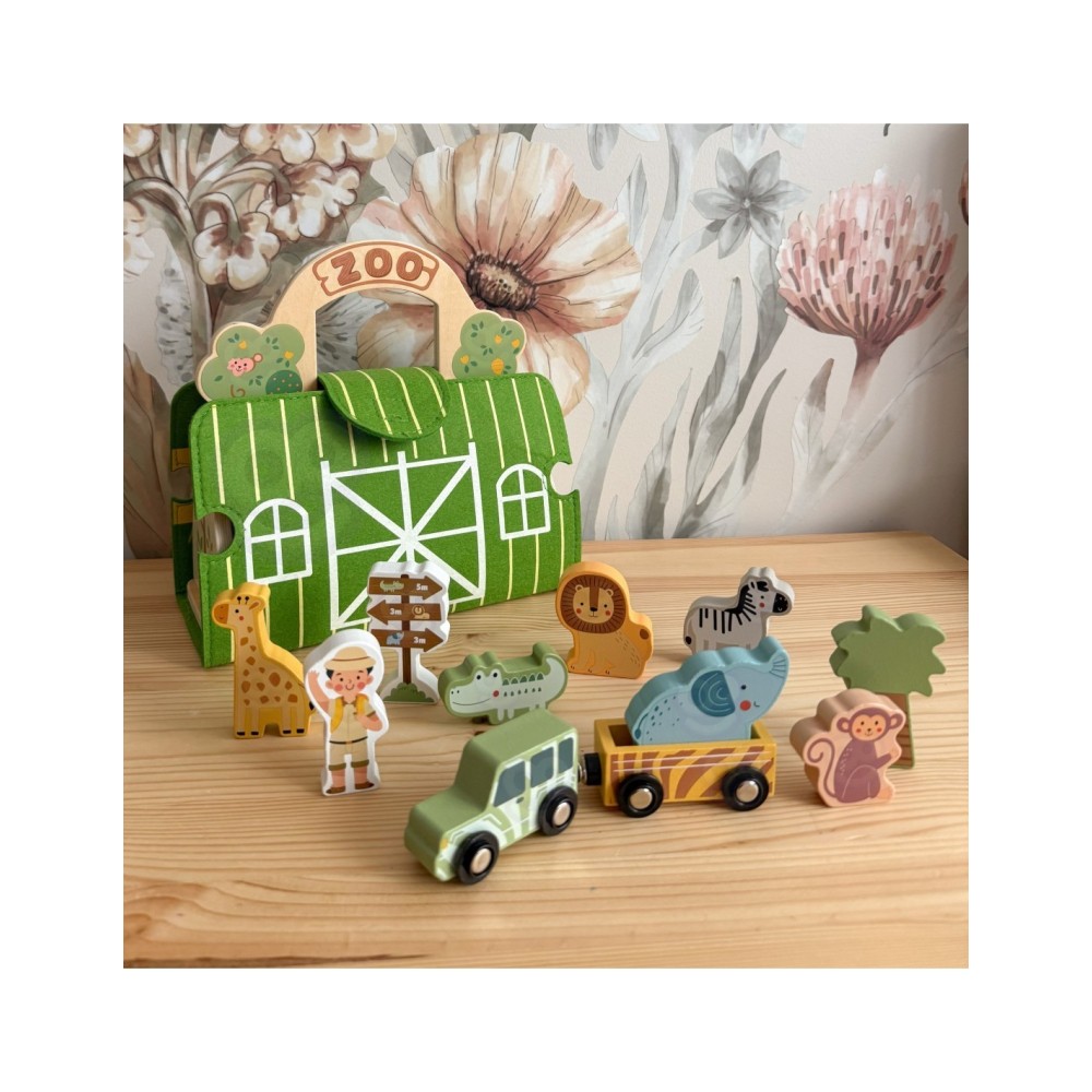 „TOOKY TOY“ nešiojamų žaislinių gyvūnėlių rinkinys „Mini Zoo“