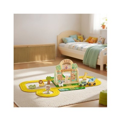 „TOOKY TOY“ nešiojamų žaislinių gyvūnėlių rinkinys „Mini Zoo“