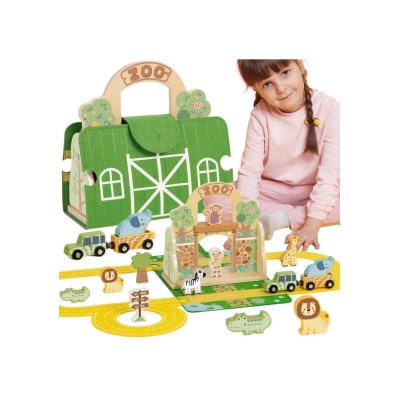 „TOOKY TOY“ nešiojamų žaislinių gyvūnėlių rinkinys „Mini Zoo“