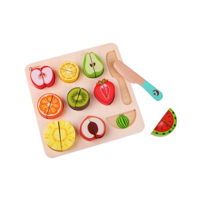 „CLASSIC WORLD“ Montessori vaisių pjaustymo rinkinys su „Velcro“ lipdukais, 20 vnt.