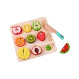 „CLASSIC WORLD“ Montessori vaisių pjaustymo rinkinys su „Velcro“ lipdukais, 20 vnt.