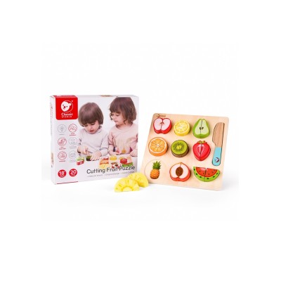 „CLASSIC WORLD“ Montessori vaisių pjaustymo rinkinys su „Velcro“ lipdukais, 20 vnt.